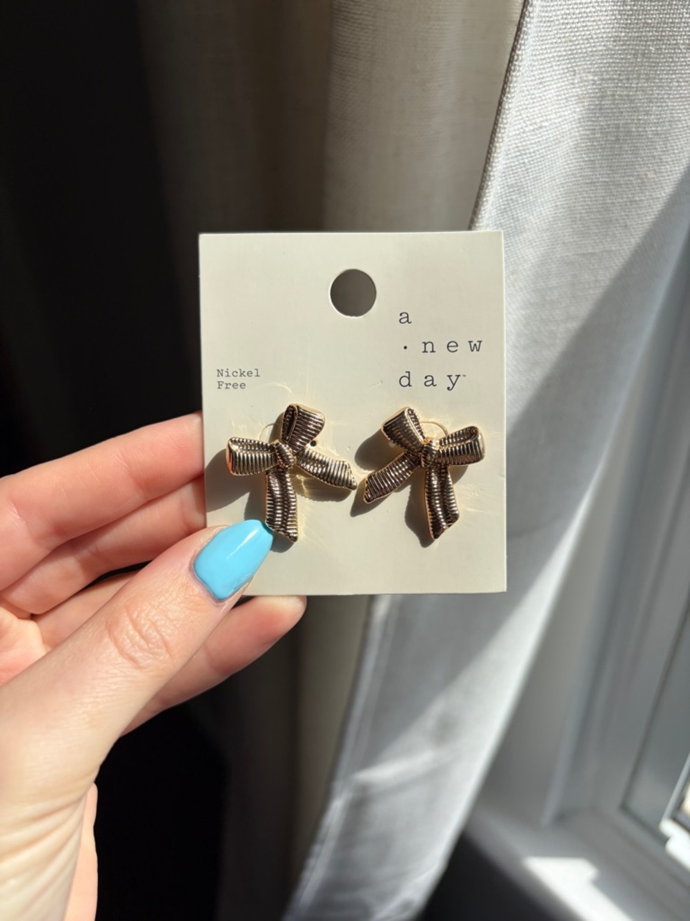 a new day Gold Bow Stud Earrings
